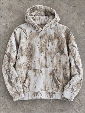 Fleece Factory Art & Motion Camo Hoodie Woman Large  Realtree Hunting Pullover